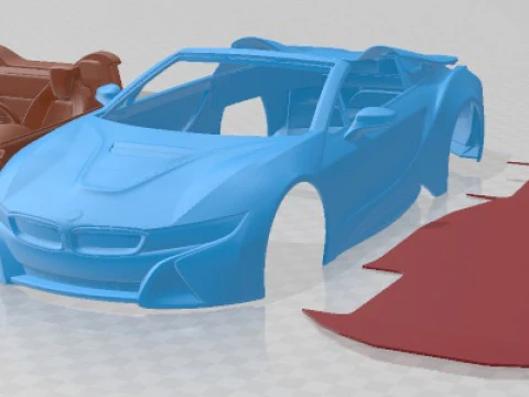 Coche Imprimible I8 Roadster 2019 Modelo de impresión 3D
