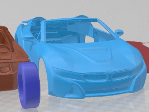 I8 Roadster 2019 Printable Car Modèles 3D en vedette