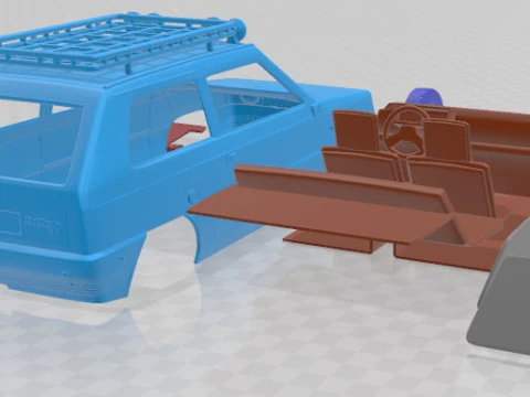 Seat Panda Raid Printable Car 3D Print Model