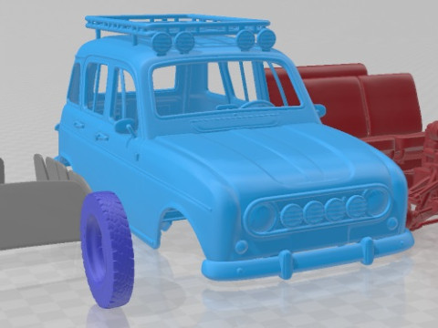 Renault 4 Trophy Printable Car Modelo de Impressão 3D