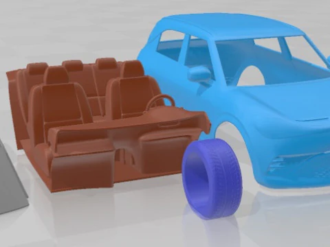 Smart 1 Brabus Printable Car 3D Print Model