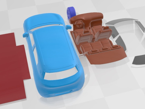 Smart 1 Brabus Printable Car 3Dプリントモデル