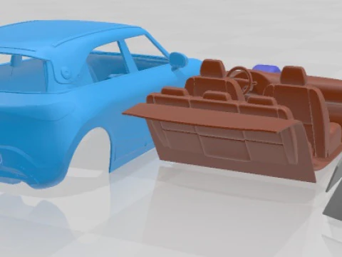 Smart 1 Brabus Printable Car 3D Print Model
