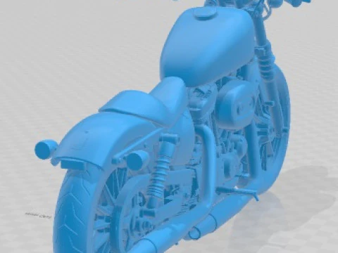 Harley Davidson Iron 883 2015 Printable Motorbike 3D Print Model