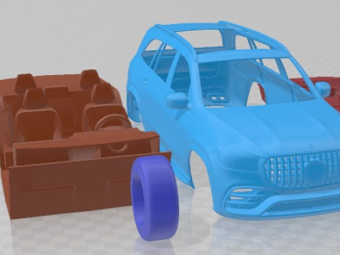 Mercedes Benz GLS 63 AMG 2021 Printable Car 3D 打印模型