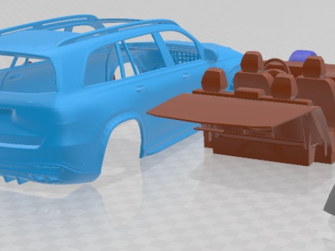 Mercedes Benz GLS 63 AMG 2021 Printable Car 3D 打印模型