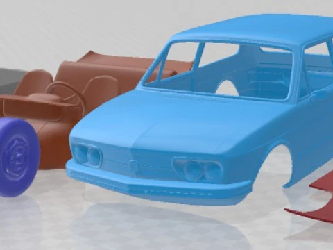 Распечатанный автомобиль Volkswagen Brasilia 1980 года 3D Принт Модель