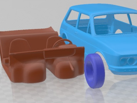 Volkswagen Brasilia 1980 Printable Car Modèles 3D en vedette