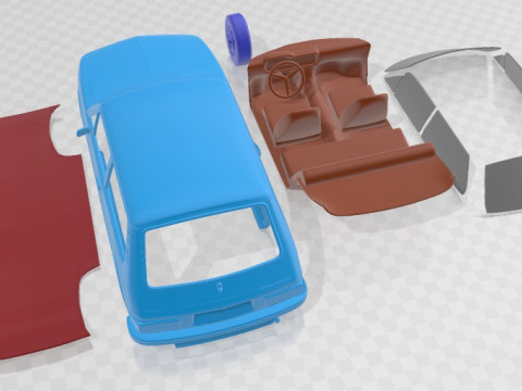 Volkswagen Brasilia 1980 Printable Car Modèles 3D en vedette