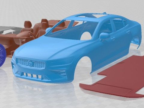 VolvoS 60 R Design 2019 Printable Car Modelo de Impressão 3D