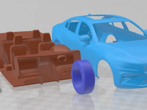 VolvoS 60 R Design 2019 Printable Car 3D Print Model