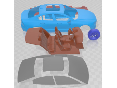 VolvoS 60 R Design 2019 Printable Car Modelo de Impressão 3D