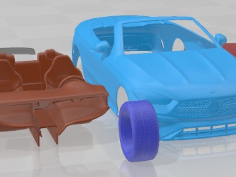 Mercedes Benz CLE Cabriolet 2024 Printable Car Modello di stampa 3D