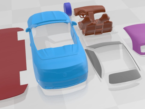Mercedes Benz CLE Cabriolet 2024 Printable Car Modello di stampa 3D