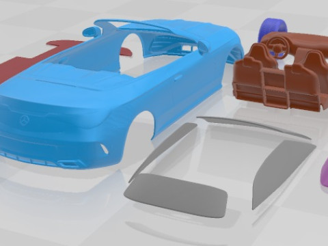 Mercedes Benz CLE Cabriolet 2024 Printable Car Modello di stampa 3D