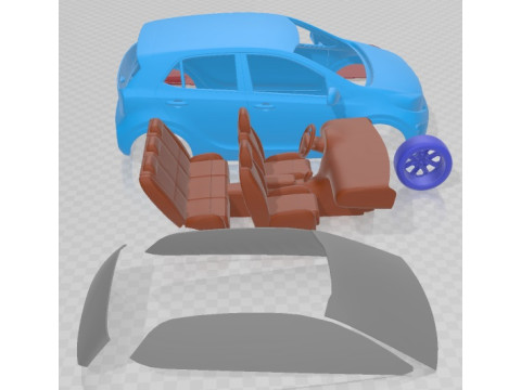 Kia Picanto 2019 Printable Car Model Cetak 3D