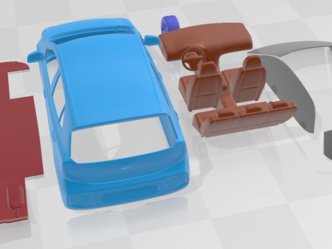 Kia Picanto 2019 Printable Car Model Cetak 3D