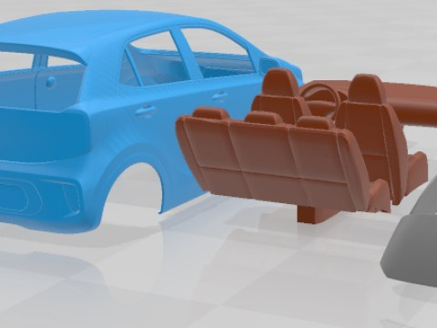 Kia Picanto 2019 Printable Car Model Cetak 3D