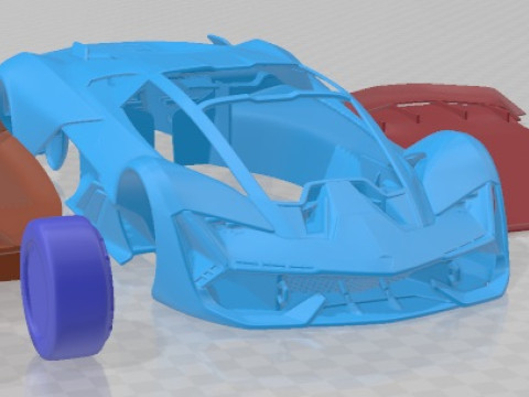 Terzo Millennio 2018 Printable Car Model do druku 3D