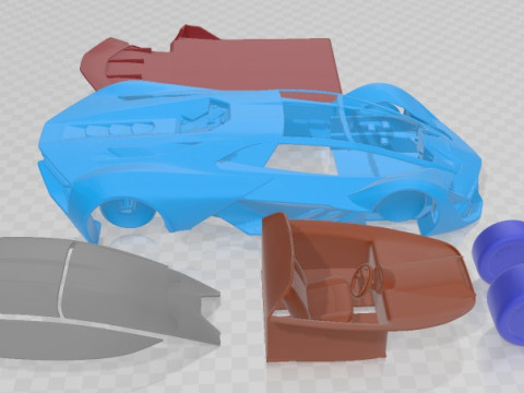 Terzo Millennio 2018 Printable Car Model do druku 3D