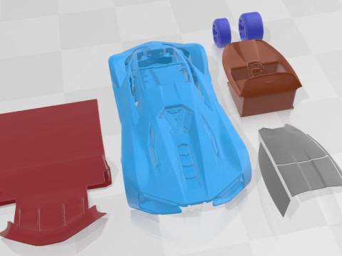 Terzo Millennio 2018 Printable Car Model do druku 3D