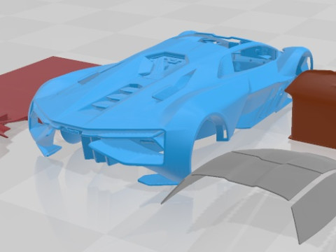 Terzo Millennio 2018 Printable Car Model do druku 3D
