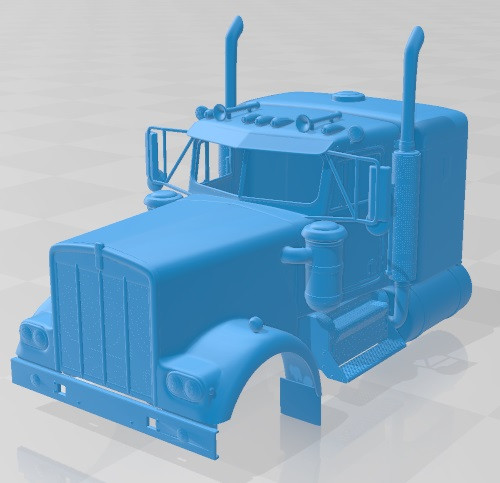 Kenworth W900 1974 Printable Body Truck Model do druku 3D .c4d .max .obj .3ds .fbx .stl .blend 
