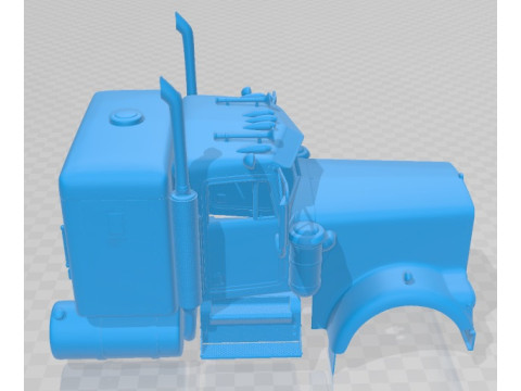 Kenworth W900 1974 Printable Body Truck Model do druku 3D