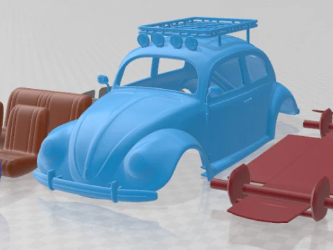 Volkswagen Kever 1949 off-road afdrukbare auto 3D printmodel