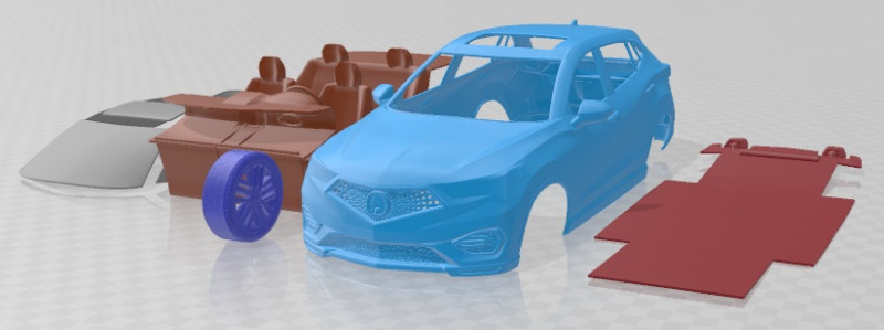Acura CDX 2016 Printable Car 3D Принт Модель .c4d .max .obj .3ds .fbx .stl .blend 