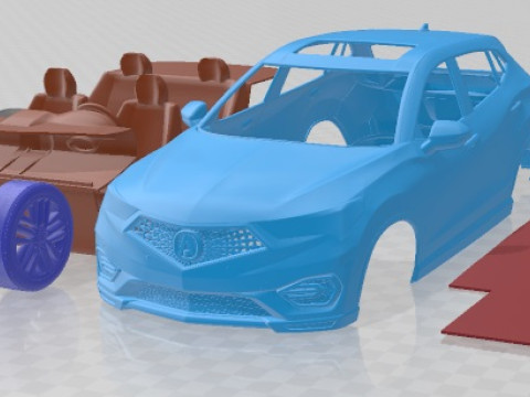 Acura CDX 2016 Printable Car Modelo de Impressão 3D