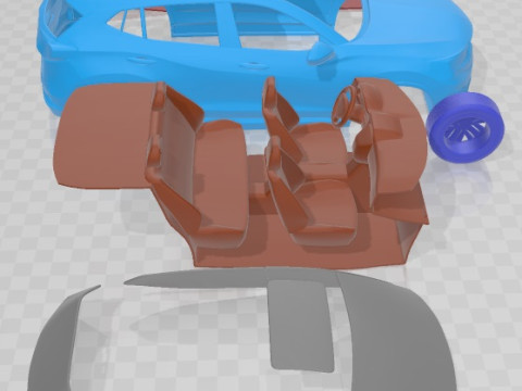 Acura CDX 2016 Printable Car 3D Принт Модель