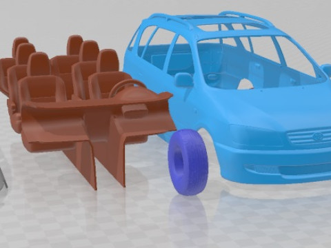 Toyota Picnic 1996 Printable Car 3D-printmodel
