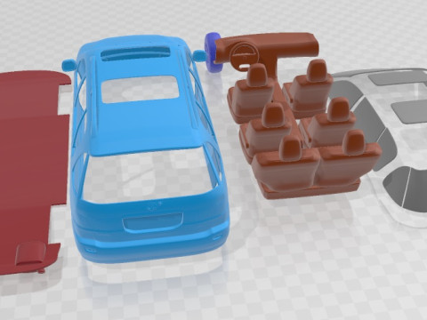 Toyota Picnic 1996 Printable Car 3D-printmodel