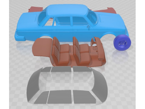 Volvo 244 sedan 1975 Printable Car 3D प्रिंट मॉडल