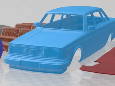 Volvo 244 1979 Printable Car 3D Print Model
