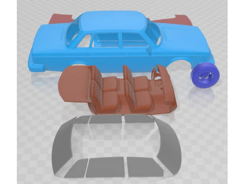 Volvo 244 1979 Printable Car 3D Print Model