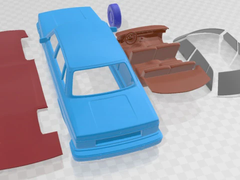 Volvo 244 1979 Printable Car 3D Print Model