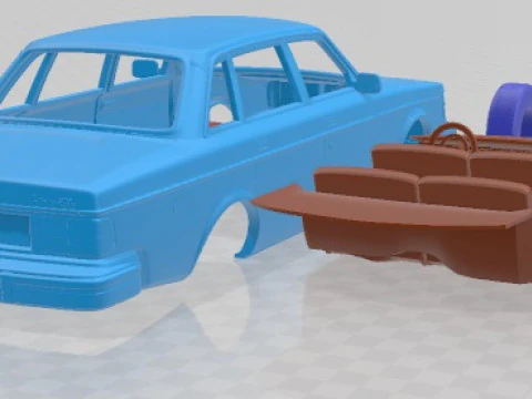 Volvo 244 1979 Printable Car 3D Print Model