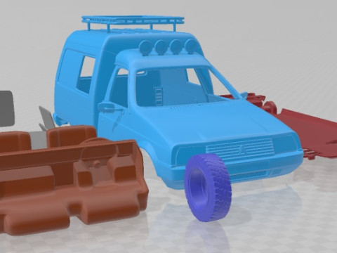 Citroen C15 1984 Off Road Printable Car 3D printmodel