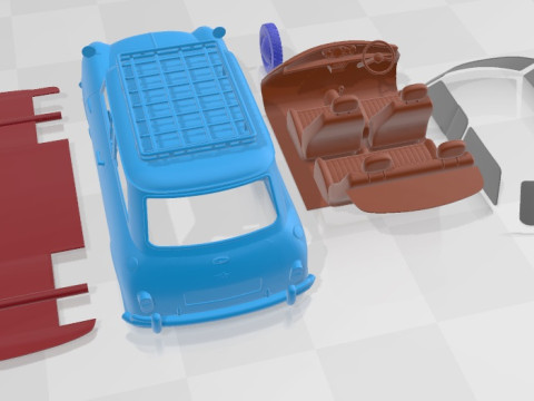 Mini S MK1 Off Road Printable Car 3D Принт Модель