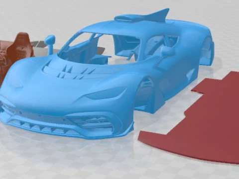Mercedes AMG Project ONE Printable Car 3D Print Model