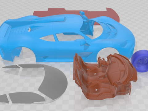 Mercedes AMG Project ONE Printable Car Modelo de Impressão 3D