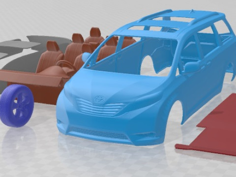 Toyota Sienna 2011 Printable Car 3D Baskı Modeli
