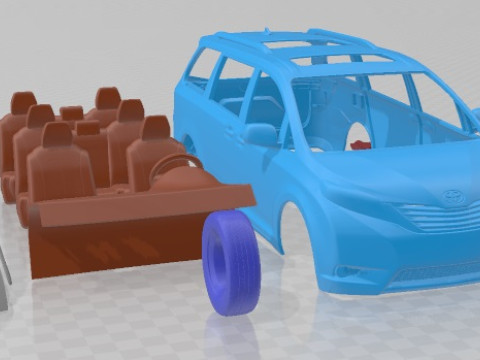 Toyota Sienna 2011 Printable Car Modelo de impresión 3D