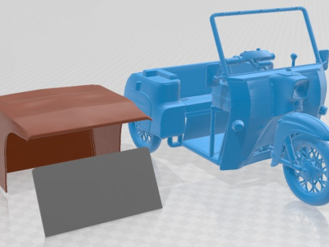 Simson Duo Motorcycle Printable Modello di stampa 3D