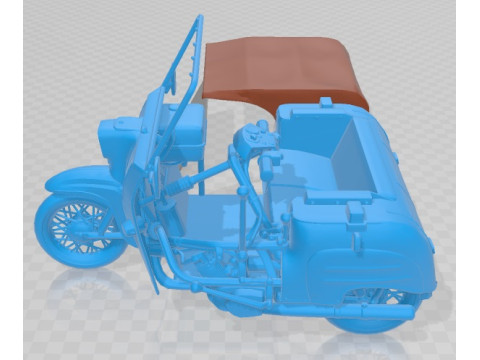 Simson Duo Motorcycle Printable Modello di stampa 3D
