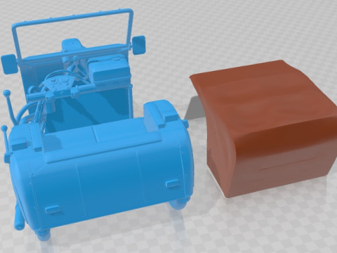Simson Duo Motorcycle Printable Modello di stampa 3D