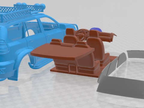 Toyota Land Cruiser Off Road Printable Car 3D Print Model