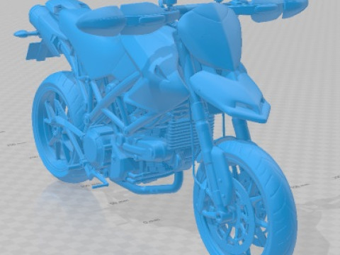 Ducati Hypermotard 1100 EVO 2011 Printable Motorbike 3D Print Model